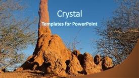  Presentation with termite - Amazing slides having soil structure - massive termite mound backdrop and a ocean colored foreground