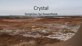  Presentation with desolate cracked earth landscape - Audience pleasing slides consisting of soil with steamy geyser mist backdrop and a lemonade colored foreground