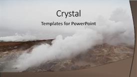 Presentation with iceland - Slides enhanced with soil with steamy geyser mist background and a sky blue colored foreground