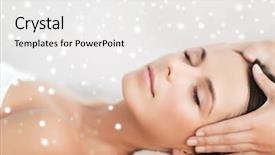  Presentation with beauty salon - Presentation theme with soins - beauty health people and spa background and a white colored foreground