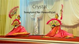  Presentation with festival dance - Slide deck consisting of sokcho-korea-june-11-traditional background and a mint green colored foreground