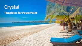  Presentation with tropical - PPT theme featuring sokha beach in sihanoukville cambodia background and a teal colored foreground