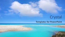  Presentation with sol - Cool new PPT theme with sol-del-riu-beach backdrop and a light blue colored foreground