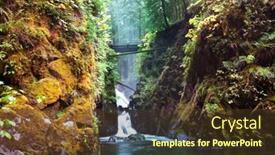  Presentation with sol - Slide set featuring sol duc waterfall background and a tawny brown colored foreground