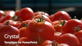  Presentation with market - Slide deck having solanaceae - farmers market series fresh picked background and a  colored foreground