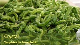  Presentation with market - Slide set enhanced with solanaceae - farmers market series green chillies background and a  colored foreground