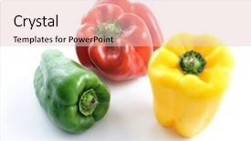  Presentation with three trees story - Amazing PPT layouts having solanaceae - photo of three bell peppers backdrop and a  colored foreground
