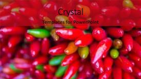  Presentation with red chilly - Beautiful PPT theme featuring solanaceae - red hot chilly pepers closeup backdrop and a  colored foreground