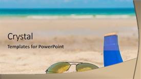  Presentation with solar light - Audience pleasing presentation theme consisting of solar bottle light - sunglasses and sun cream backdrop and a soft green colored foreground