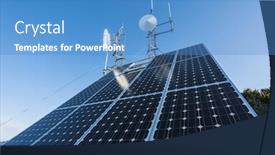  Presentation with solar - Presentation having solar-communication-equipment-on-top background and a teal colored foreground