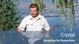  Presentation with solar - Audience pleasing PPT layouts consisting of solar concentrator - guy on a background backdrop and a ocean colored foreground