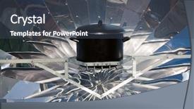  Presentation with water sun - Amazing PPT theme having solar cooking - pot with water is heated backdrop and a tawny brown colored foreground