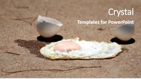  Presentation with egg - Beautiful PPT theme featuring solar cooking - summer sidewalk hot enough backdrop and a  colored foreground