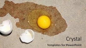  Presentation with egg - Colorful theme enhanced with solar cooking - summer sidewalk hot enough backdrop and a mint green colored foreground