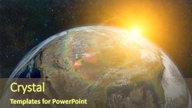  Presentation with eclipse - Slide set with solar eclipse - our earth in cosmos background and a violet colored foreground