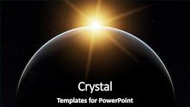  Presentation with eclipse - Colorful slide set enhanced with solar eclipse - our earth in cosmos backdrop and a black colored foreground