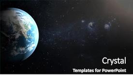  Presentation with eclipse - Slide set with solar eclipse - our earth in cosmos background and a black colored foreground