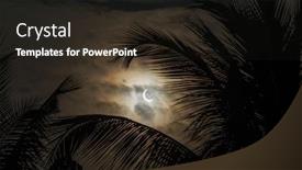  Presentation with solar tree - Presentation design featuring solar-eclipse-december-2019-annular background and a wine colored foreground