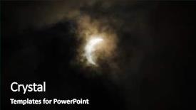  Presentation with eclipse - Cool new PPT theme with solar eclipse with dramatic clouds backdrop and a black colored foreground