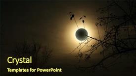  Presentation with eclipse - Audience pleasing slide set consisting of solar eclipse backdrop and a wine colored foreground