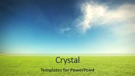  Presentation with green morning - Slides with solar energy - beatiful morning green field background and a yellow colored foreground