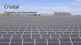  Presentation with photovoltaic - PPT theme consisting of solar energy - detail of a photovoltaic panels background and a light blue colored foreground