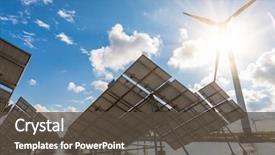  Presentation with china shanghai - PPT theme featuring solar energy - future electrical production shanghai china background and a dark gray colored foreground