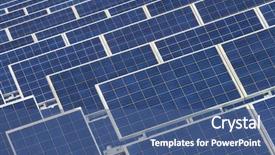  Presentation with photovoltaic - Audience pleasing PPT layouts consisting of solar energy - photovoltaic panels detail in blue backdrop and a ocean colored foreground