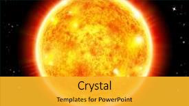  Presentation with energy - Theme consisting of solar energy - sun - raster version background and a gold colored foreground