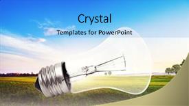  Presentation with solar energy - Presentation consisting of solar energy led - lamp on a background background and a  colored foreground