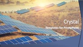  Presentation with solar power - Slide deck enhanced with solar energy modern electric power background and a  colored foreground