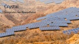  Presentation with solar power - Presentation design featuring solar energy modern electric power background and a coral colored foreground