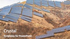  Presentation with solar power - Cool new PPT theme with solar energy modern electric power backdrop and a tawny brown colored foreground