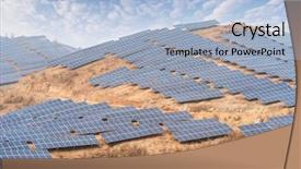  Presentation with solar power - Slide set featuring solar energy modern electric power background and a light blue colored foreground