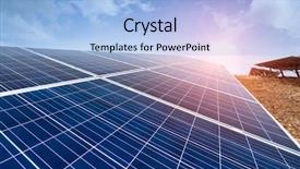  Presentation with solar power - Amazing theme having solar energy modern electric power backdrop and a light blue colored foreground