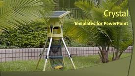  Presentation with energy solar - Slides with solar energy mosquito catching machine background and a tawny brown colored foreground