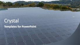  Presentation with energy solar - Slide deck consisting of solar energy panel at outdoor background and a  colored foreground