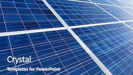  Presentation with solar energy - PPT theme featuring solar energy panel close up background and a  colored foreground