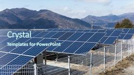  Presentation with solar power plant - PPT layouts enhanced with solar energy panel power plant background and a  colored foreground