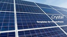  Presentation with free energy - Presentation theme featuring solar energy panel texture background and a  colored foreground