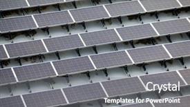  Presentation with free energy - Presentation design featuring solar energy panel background and a  colored foreground