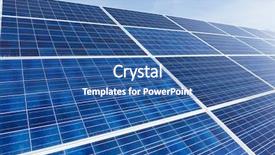  Presentation with energy solar - Presentation theme featuring solar energy panel background and a ocean colored foreground