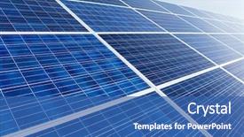  Presentation with solar panel - Amazing slide deck having solar energy panel backdrop and a ocean colored foreground
