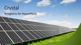  Presentation with energy solar - PPT layouts with solar energy panels against blue background and a light blue colored foreground