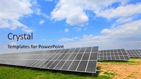  Presentation with energy solar - PPT layouts featuring solar energy panels against blue background and a light blue colored foreground