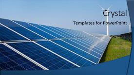  Presentation with solar wind energy - PPT layouts enhanced with solar energy panels and wind background and a light blue colored foreground