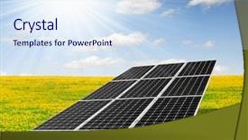  Presentation with solar energy - Presentation design having breathing - hiker breathe out in front background and a ocean colored foreground