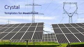  Presentation with solar power - Presentation having solar energy panels with power background and a  colored foreground