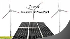  Presentation with solar wind energy - PPT layouts enhanced with solar energy panels with wind background and a white colored foreground