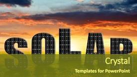  Presentation with sun energy - PPT theme enhanced with solar energy panels background and a tawny brown colored foreground